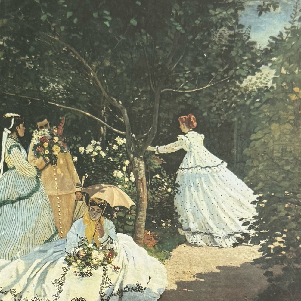 New Claude Monet Print of Femmes au Jardin 1867 in Original Packaging